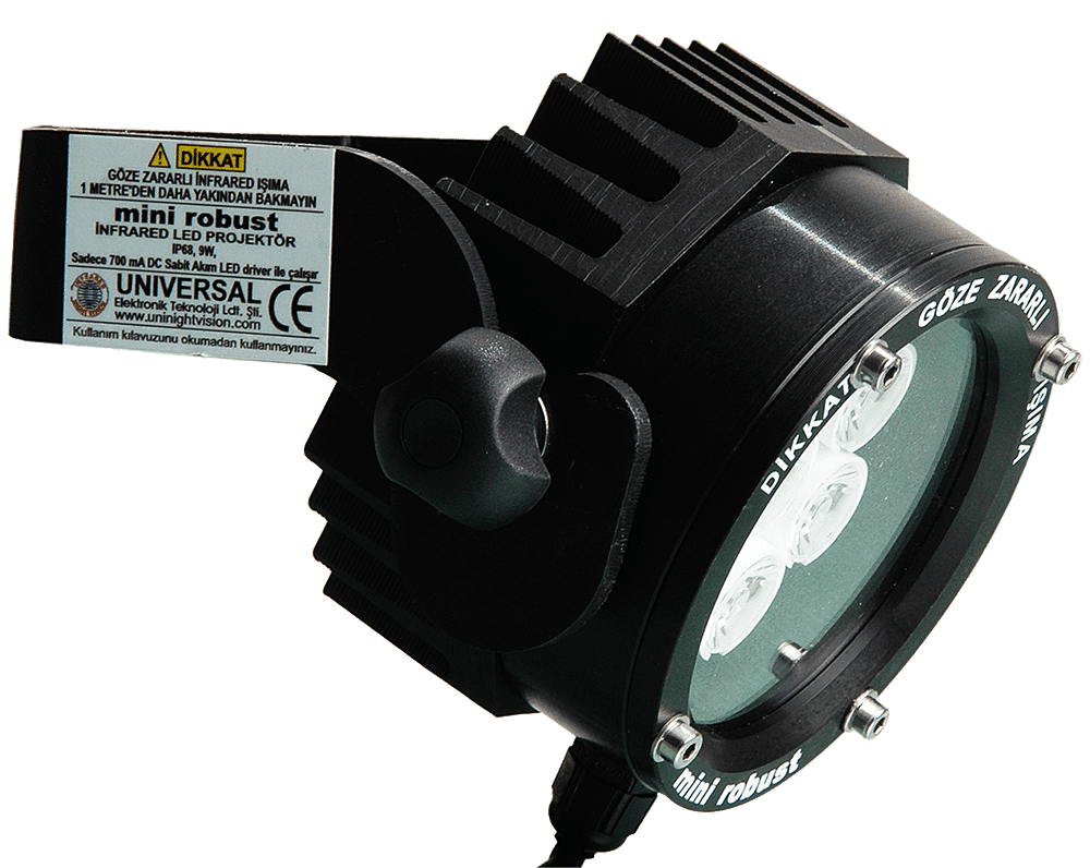 UNIVERSAL Mini Robust Kızılötesi Infrared LED Aydınlatıcı IP68 IK10 Araç Üstü IR Projektör